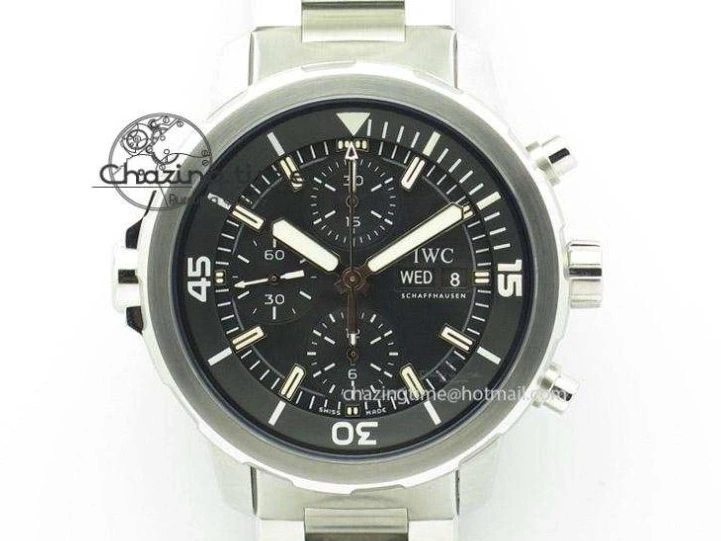 MIROTIME 0213 Pilot Chrono 377725 SS ZF 1:1 Best Edition White Dial on Black Leather Strap A Soft 7183
